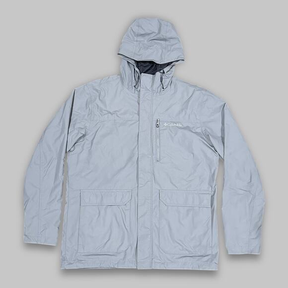 Columbia Men’s Waterproof Hooded Jacket Gray - Size L - Picture 1 of 6